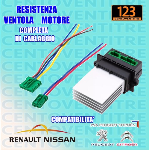 Resistenza cablaggio ventola - resistenza, +